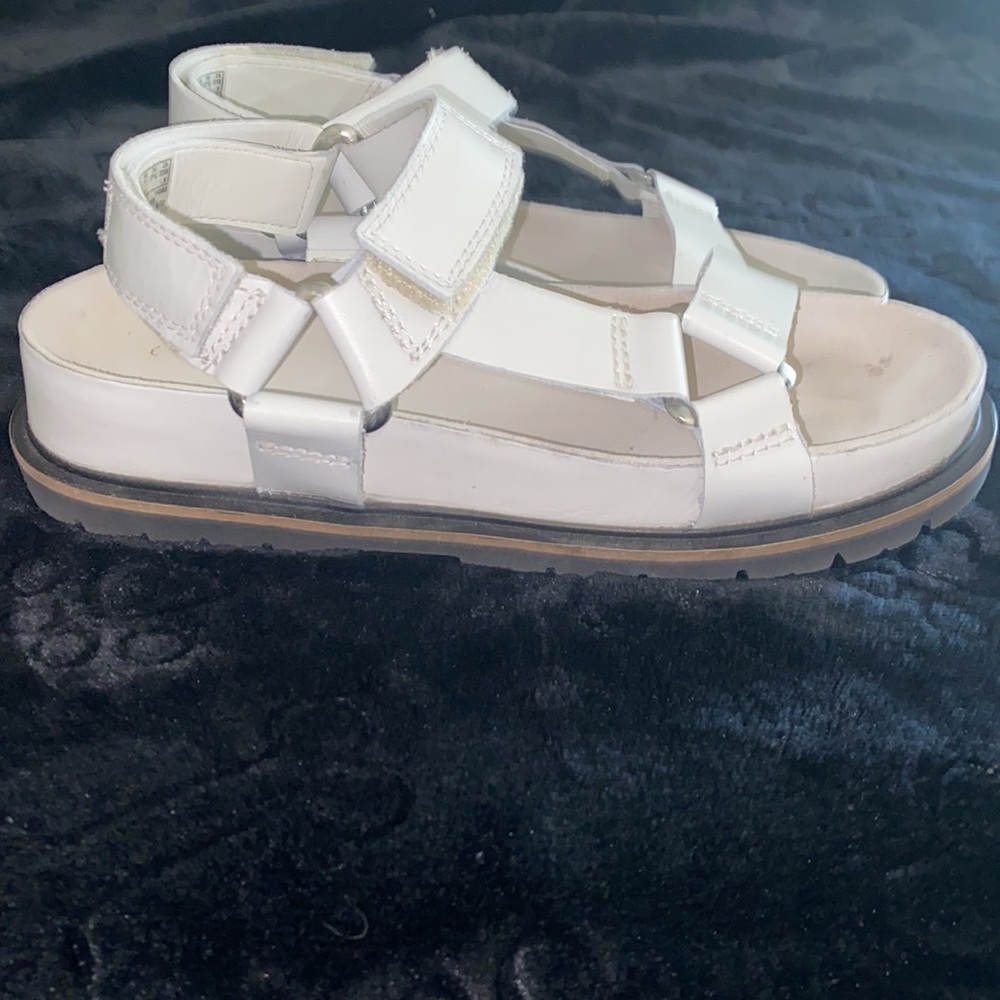 Clarks white sandals